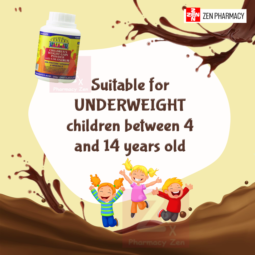 Zen Pharmacy 21st Century Children Weight Gain Powder 250g(chocolate)