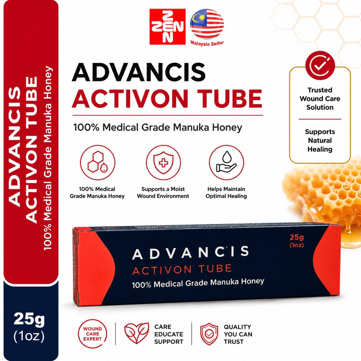 Zen Pharmacy | Activon Tube - Activon Manuka Honey dressings 25g