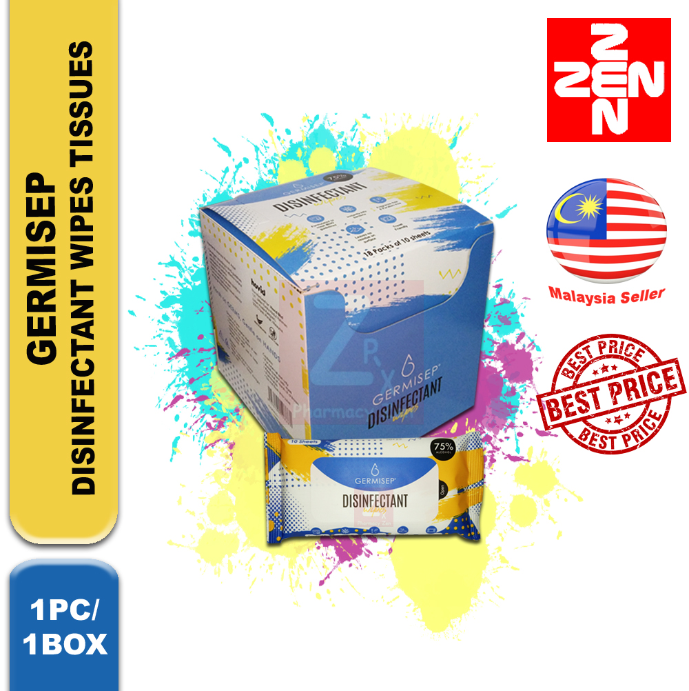 Zen Pharmacy Germisep Disinfectant Alcohol Wipes 10's(packet)